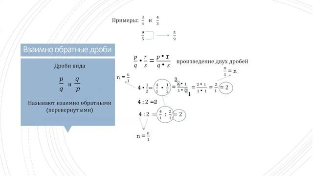 Деление обыкновенных дробей