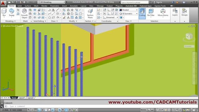 AutoCAD 3D House Modeling Tutorial Beginner Basic - 6
