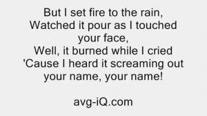 Set Fire To The Rain by Adele acoustic guitar instrumental cover with lyrics