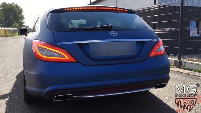 Mercedes-Benz CLS 500 Shooting Brake (W218) w/ MGmotorsport.pl exhaust смотреть онлайн