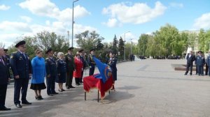 Церемония прибивки полотнища флага Общероссийской общественной организации ветеранов УИС