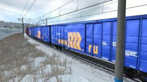 ВЛ11-790+791на перегоне 48км-Авангард(Карта Метель)Trainz 12