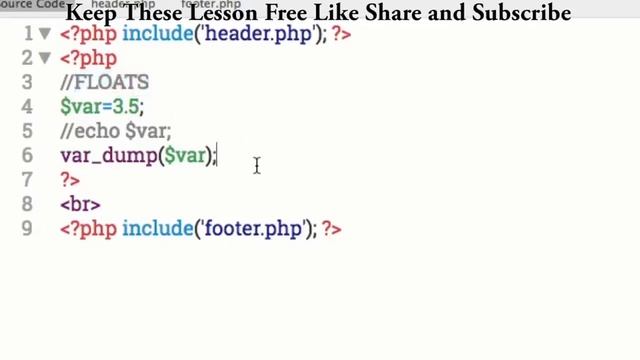 PHP7 DATA TYPES INTEGERS FLOATS STRINGS BOOLEAN LESSON 10