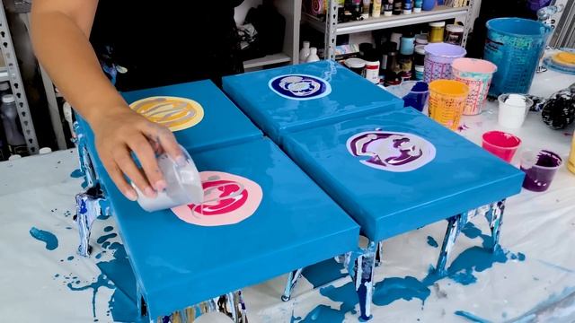 A NEW Way to See Which Color Palette Works Best! - Acrylic Pouring Tips and Tricks смотреть онлайн