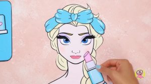 Мастерим бумажную косметичку для Эльзы || Весёлые поделки!