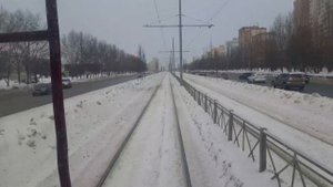 РЕДКОСТЬ! Трамвай БКМ62103 №1335 на 7 маршруте. Поездка по трамвайному маршруту №7. Казань, 04.02.2