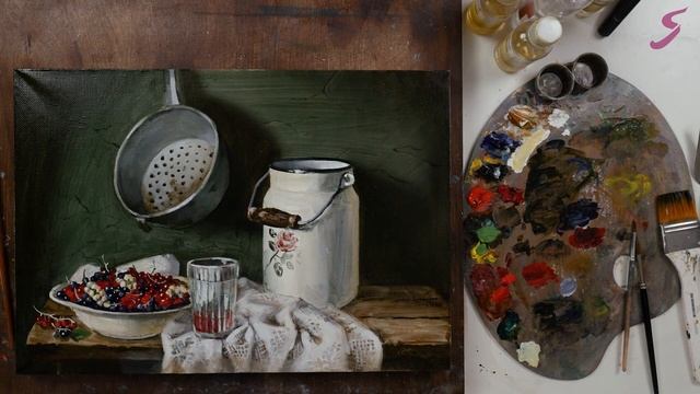 Рисунок. Масло. Натюрморты. Натюрморт в технике старых мастеров-7