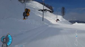 Сочи, Альпика-Сервис, 2020 февраль. Спуск от Приюта Ветров