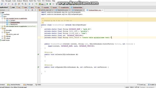 SQLite Programming in Android Studio Tutorial in Hindi/Urdu Part 1