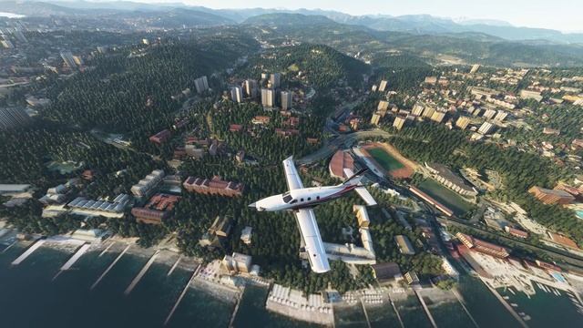 Полет над Сочи 4K  Microsoft Flight Simulator