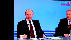 Разговор с Путиным. Бегущая строка