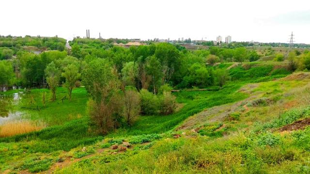 Разлив реки Мокрая Мечётка по своей пойме 22 мая 2020 года Волгоград Спартановка, стаб, цветокорр смотреть онлайн