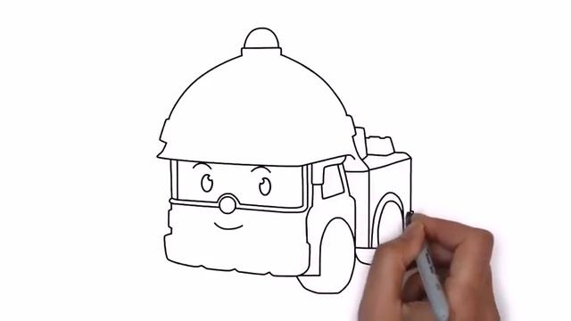 How to draw cartoons Robocar Poli - Roy | Как нарисовать Робокар Поли - Рой смотреть онлайн