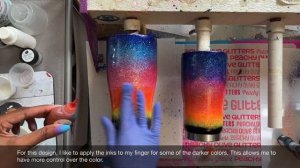 SUNSET GLITTER TUMBLER: Creating an epoxy tumbler with glitter and alcohol inks