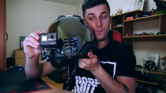 Крепление камеры GoPro и Sony для мотошлема
