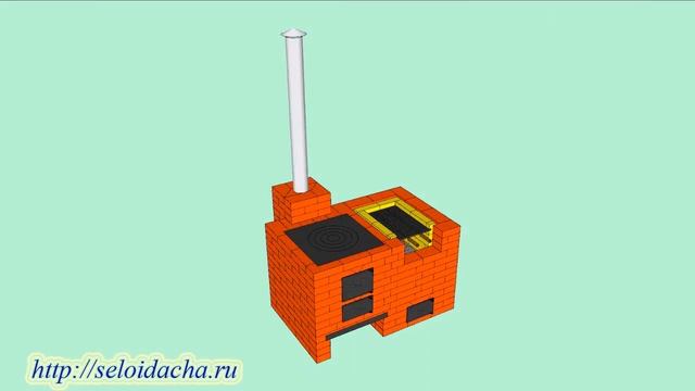 Финская универсальная уличная печь барбекю из кирпича, , с казаном (плюс мангал), своими руками
