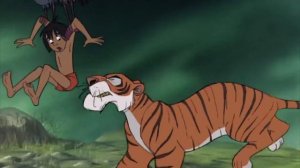 The Jungle Book - Shere Khan fight scene (with real tiger sounds) (My 100th video!)