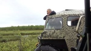Вездеход Тунгус и Шрек   на рыбалку по тундре