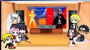 Team 7 & Team Minato React to New Form Naruto vs Sasuke and Boruto Power Levels (Gacha Life)