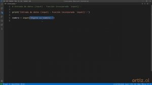 Python Curso V2: 172 Ejemplo de Uso de la Función input() para Capturar Datos desde el Teclado