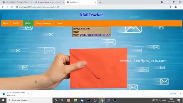 Mail Tracker Project | Java Web Application Projects | Java Projects