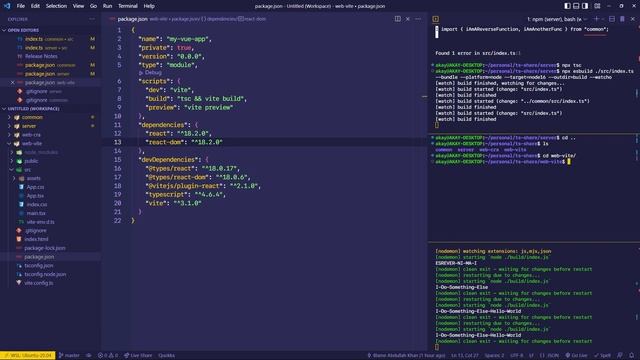 How to share TypeScript code locally with a backend and frontend project without pre-building смотреть онлайн