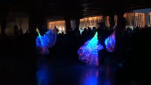 Восточные танцы.Светодиодные крылья.