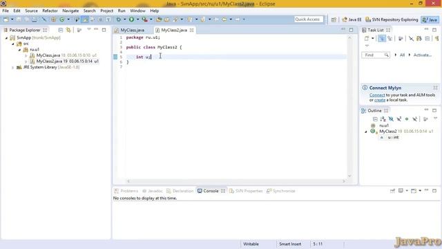 Java+SVN. Урок 4: Update и Commit смотреть онлайн