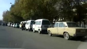 Очередь на заправку МЕТАН