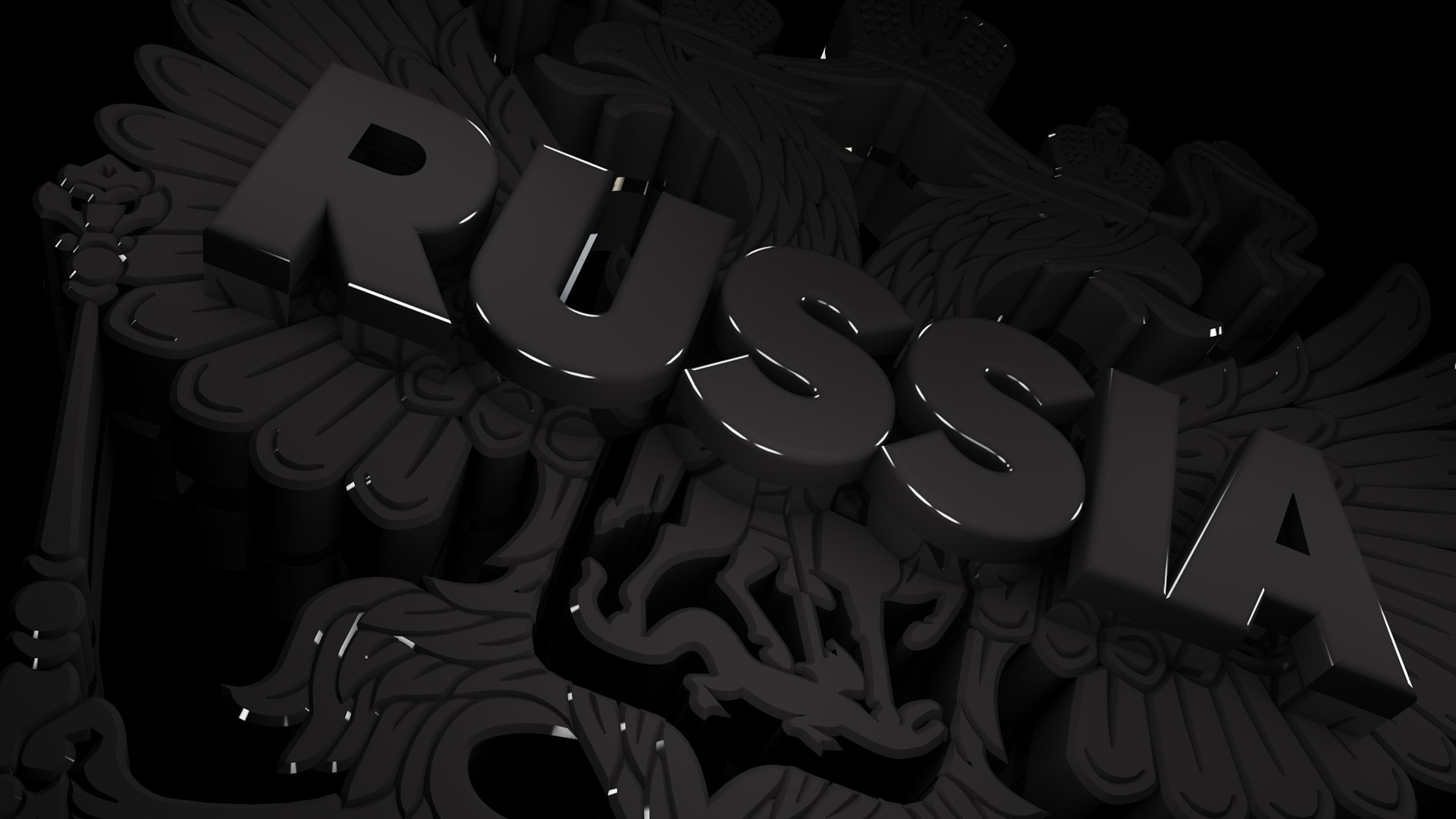 Russia LOGO. Cinema 4D