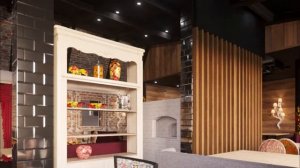 Интерьер ресторана в усадьбе Беллей