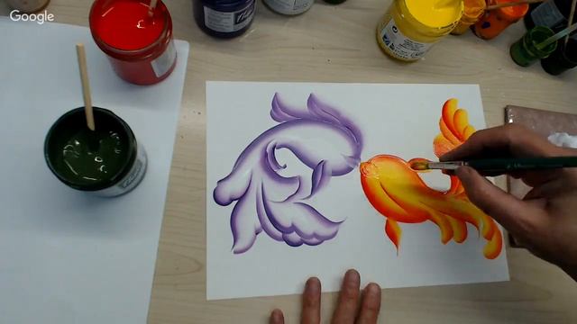 Свободно-кистевая роспись. Рыбки смотреть онлайн