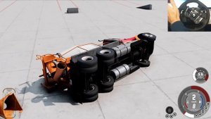 BeamNG Drive - Truck Crash Tests | Steering Wheel Gameplay Ep 11