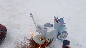 прощай велосипед. /сжёг детский велосипед