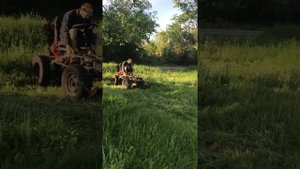 Покос травы адаптером для мотоблока