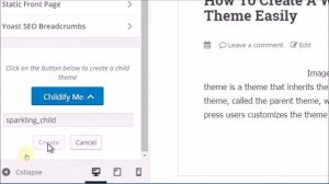 How To Create A Wordpress Child Theme Easily ! No Coding