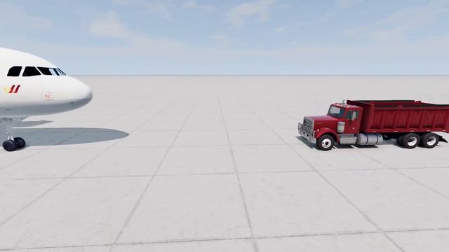 AIRPLANE vs BELAZ! 100 Km/H CRASH TEST! - BeamNg Drive смотреть онлайн