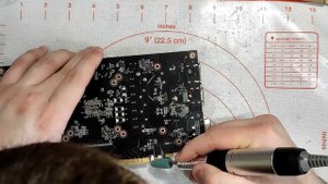 Ремонт видеокарты gtx 1050  после залития