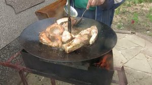 Сковорода из Диска / Жареная Рыба / Стейки из Карпа