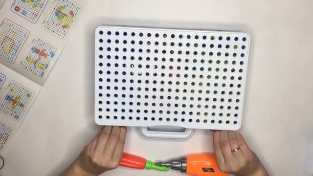 Конструктора мозаики с шуруповертом, распаковка и обзор. смотреть онлайн