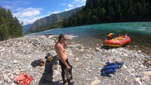 Алтай август 2023 сплав Катунь остановка на обед с го про