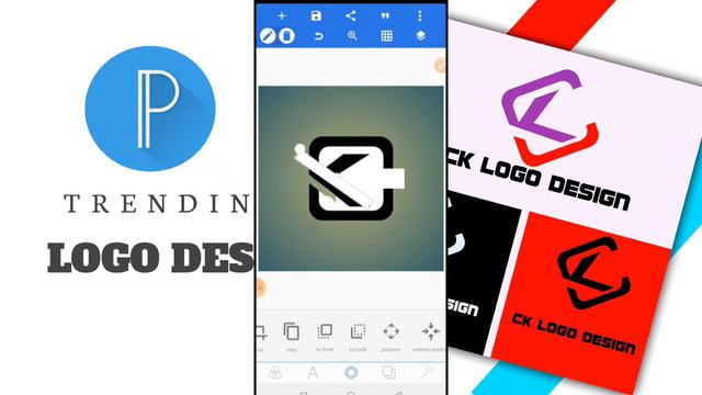 CK New and Unique Logo Design In PixelLab, Create in mobile, Logo Design PixelLab, ck logo design