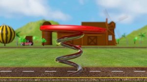 Learn Colors with PACMAN Magic Slide and Surprise Toy Street Vehicle Nursery Rhymes for Kid