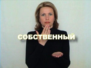 ЖЕСТОВЫЙ ЯЗЫК. СЛОВАРЬ. Собственный