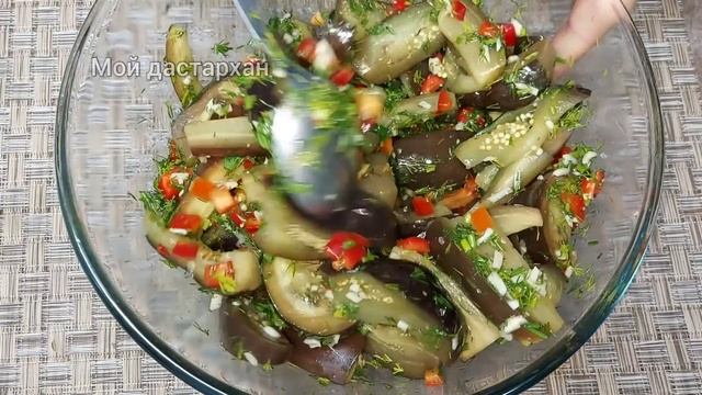 Вкуснейшие Баклажаны как Грибы на зиму. Маринованные Баклажаны с чесноком и перцем.