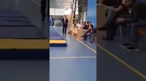 Я на соревнования  по прыжкам на батуте гучково мск
