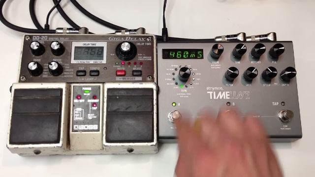 Boss DD-20 vs Strymon Timeline Digital Delay смотреть онлайн