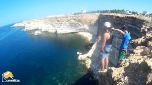 Прыжок с тарзанкой в Крыму (первый)