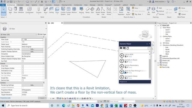 #Dynamo#Floor by the non-vertical face of maas#Revit API#Revit Automation#Phython смотреть онлайн