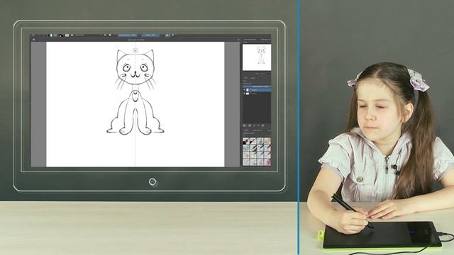 Рисуем кота / Krita /графический планшет смотреть онлайн